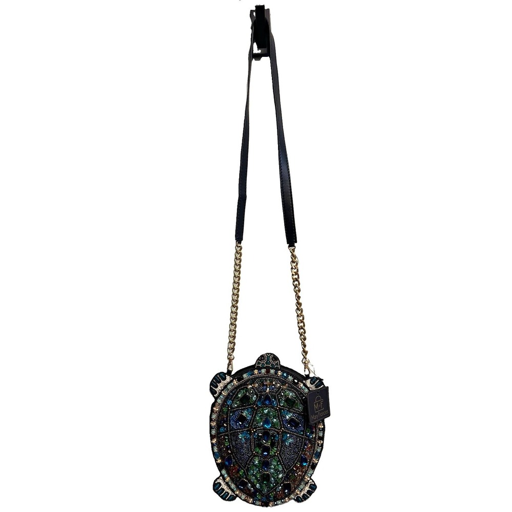 Mary Frances Wave Rider Turtle Crossbody Bag Beaded Jeweled S002-407 NWT